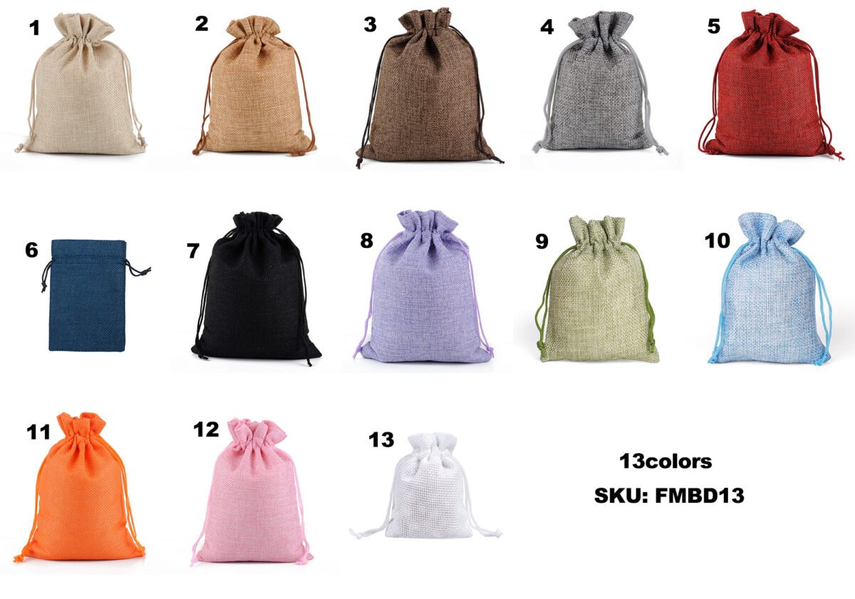 FMDZ Custom size/logo linen drawstring pouch bag - Image 2