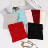 FGAKD8 Customizable Size/Logo double-sided accessories jewelry flap snap flocked pouch bag - Image 4